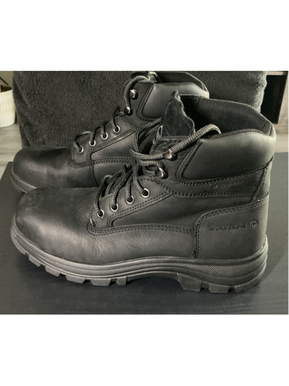 Wolverine Carlsbad Waterproof 6” Steel Toe Work Boots Black W231124 Men’s Sz 9M.